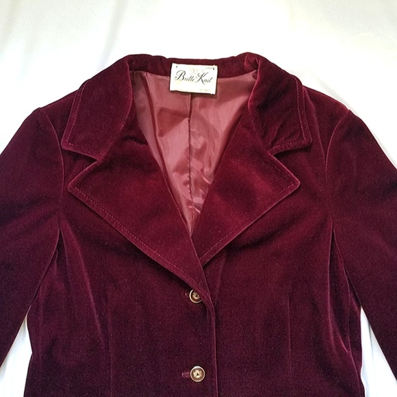 Vintage 1960s Velvet Blazer Skirt- MINT CONDITION! - Picture 3 of 8